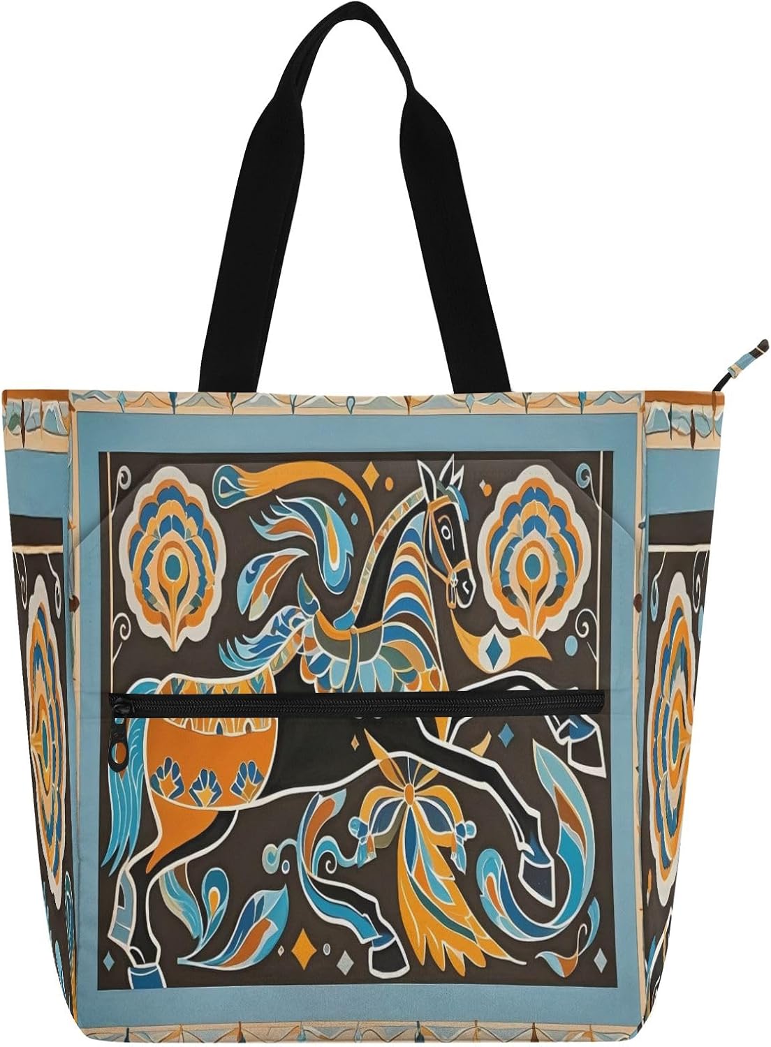 Waterproof Piano Bag for Lessons Whimsical Otter Pastel Music Tote with Zipper Pockets for Sheet Music & Books