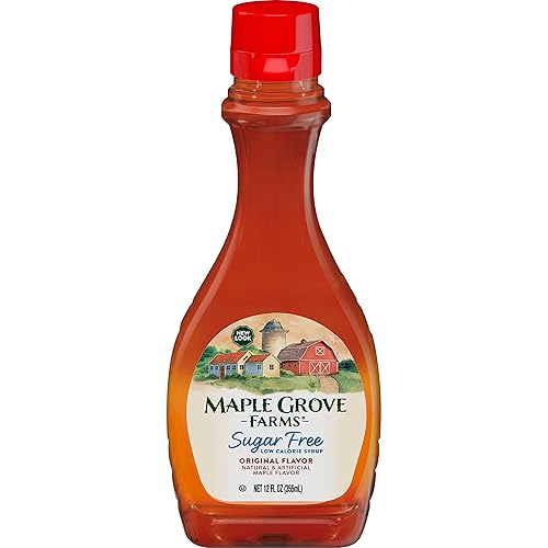 Maple Grove Farms jarabe sin azúcar sabor a arce 12 onzas paquete de 12