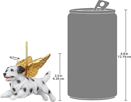 Miniatura 57 de Design Toscano Pitbull Dog Angel - Adorno navideño para árbol de Navidad, 4 pulgadas, resina de piedra fundida, acabado marrón y dorado Marrón