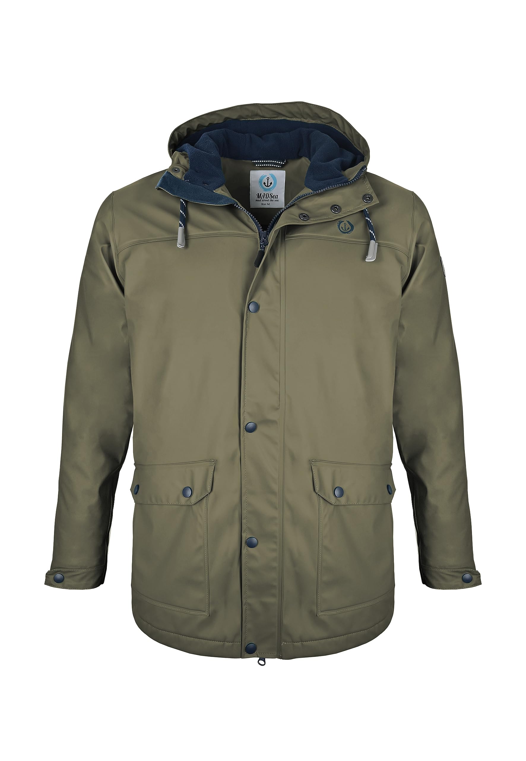MADSea Herren Regenjacke Friesennerz warm mit Fleece gefüttert