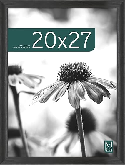 MCS Studio Gallery Classic 20x27 Poster Frame Black Woodgrain, Vertical & Horizontal Wall Hanging Large Picture Frame for Photos, Posters & Art Prints (1-Pack)