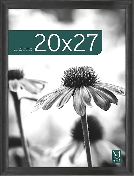 MCS Studio Gallery Classic 20x27 Poster Frame Black Woodgrain, Vertical & Horizontal Wall Hanging Large Picture Frame for Photos, Posters & Art Prints (1-Pack)
