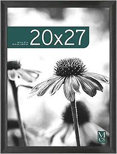 MCS Studio Gallery Classic 20x27 Poster Frame Black Woodgrain, Vertical & Horizontal Wall Hanging Large Picture Frame for Photos, Posters & Art Prints (1-Pack)