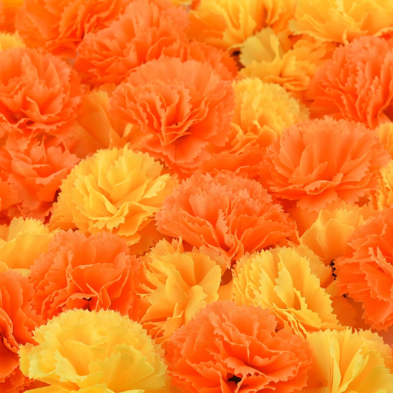 100 Pieces Marigold Flower Heads Artificial Marigold