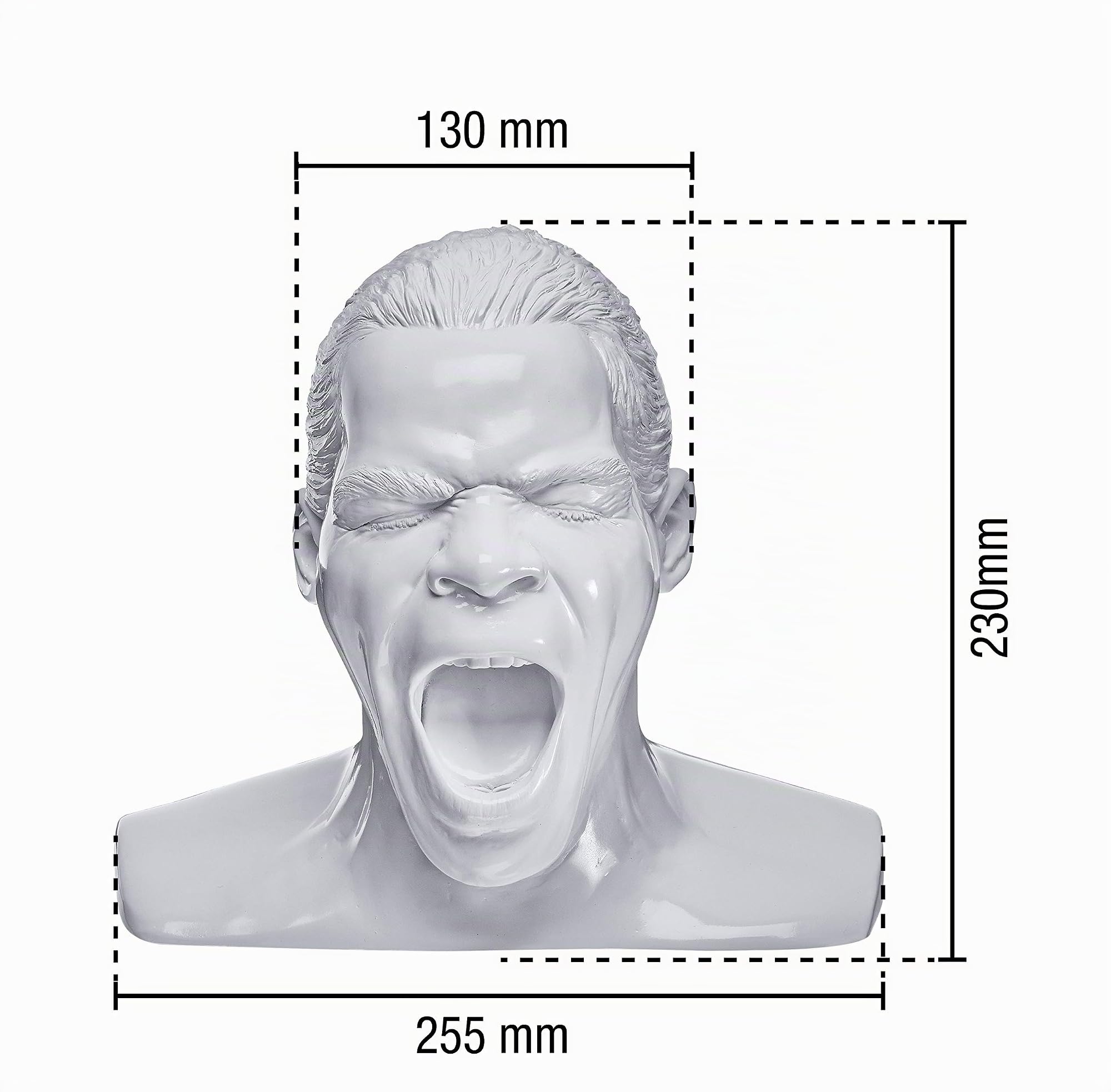 Supporto per cuffie Oehlbach Scream - fatto a mano, in resina, nero - testa di culto Oehlbach per la memorizzazione di cuffie over- e on-ear