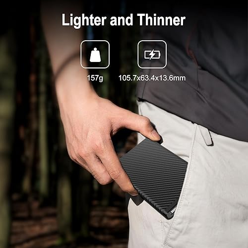 Miniatura 5 de klarus Cargador portátil K5, mini banco de energía ultraligero de 10000 mAh, entrada y salida USB C, IPX8 impermeable de carga rápida, adecuado para