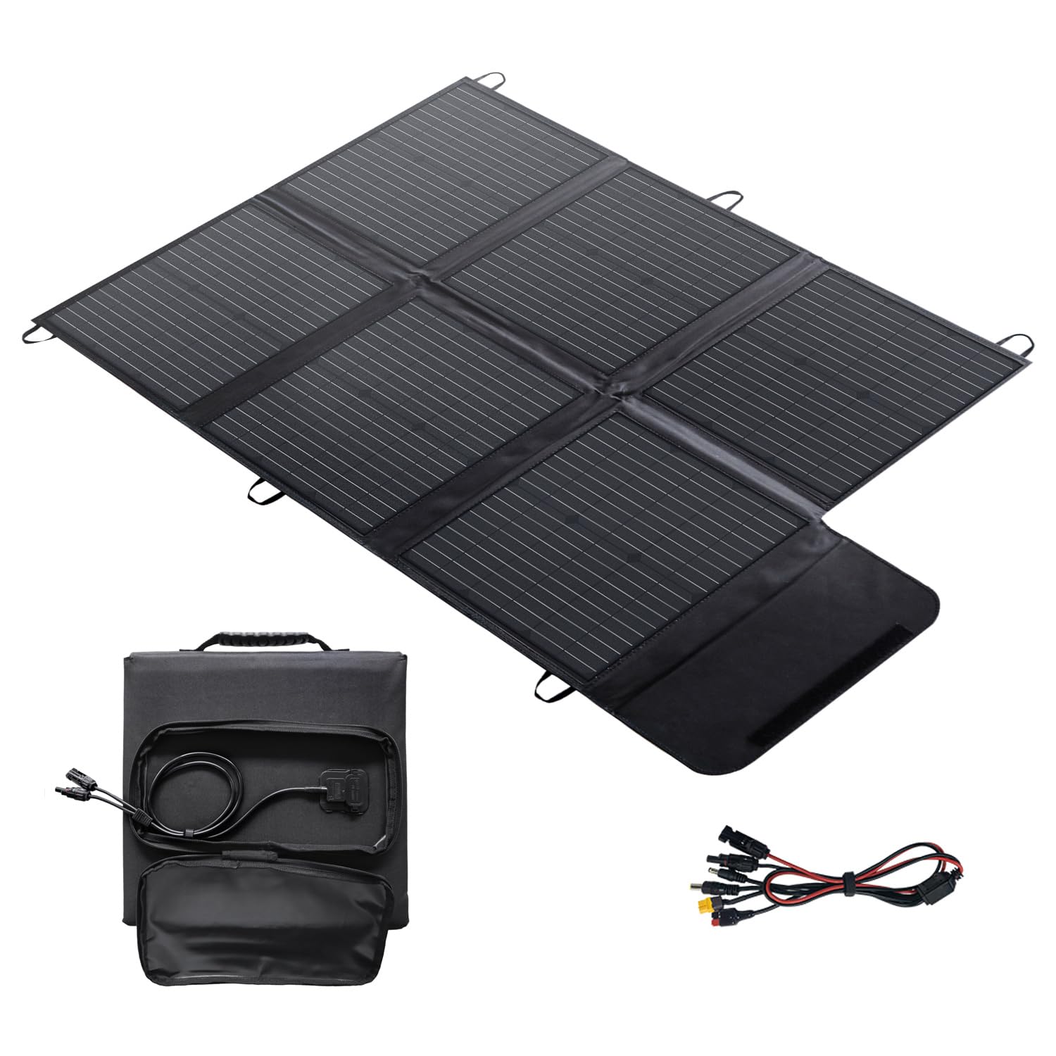 Pannello Solare Pieghevole da 120 W, Caricatore IP67 Impermeabile e Antipolvere, Alta Efficienza di Conversione 22%, Portatile per Campeggio