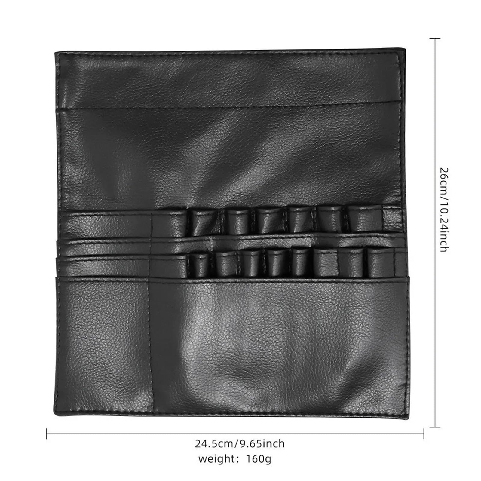 Sac Banane Maquillage Sac de Taille cosmétique Portable en Cuir PU, Brosse Maquillage Multi-Poches, Rangement d'outils durables et imperméables