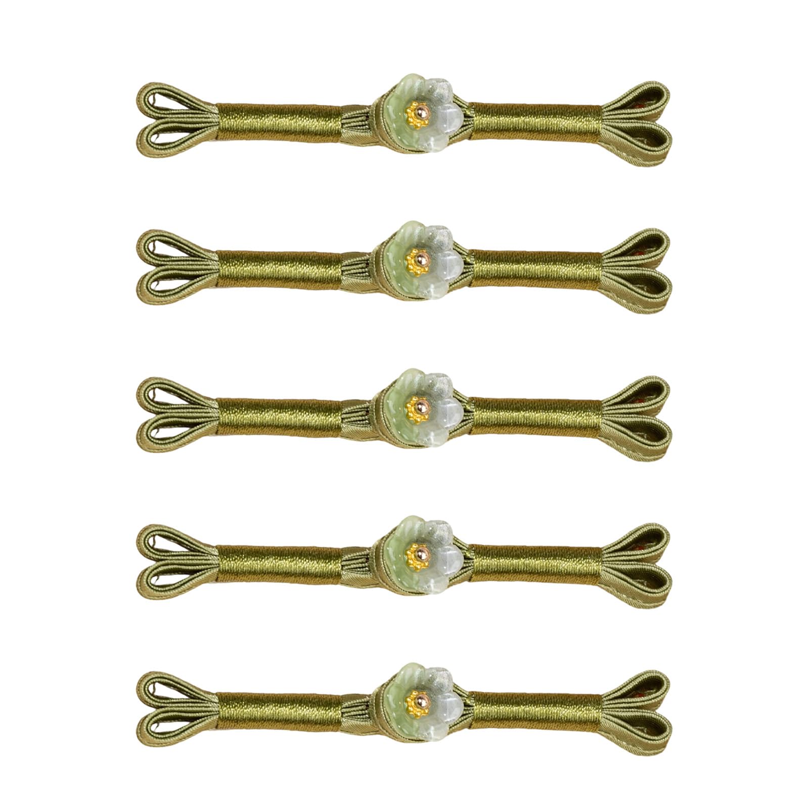 COOLHOOD 5Pcs Traditional Chinese Cheongsam Knot Button Floral Sewing Fasteners for Cloaks Dress Coat Decoration Decorative Flower Button