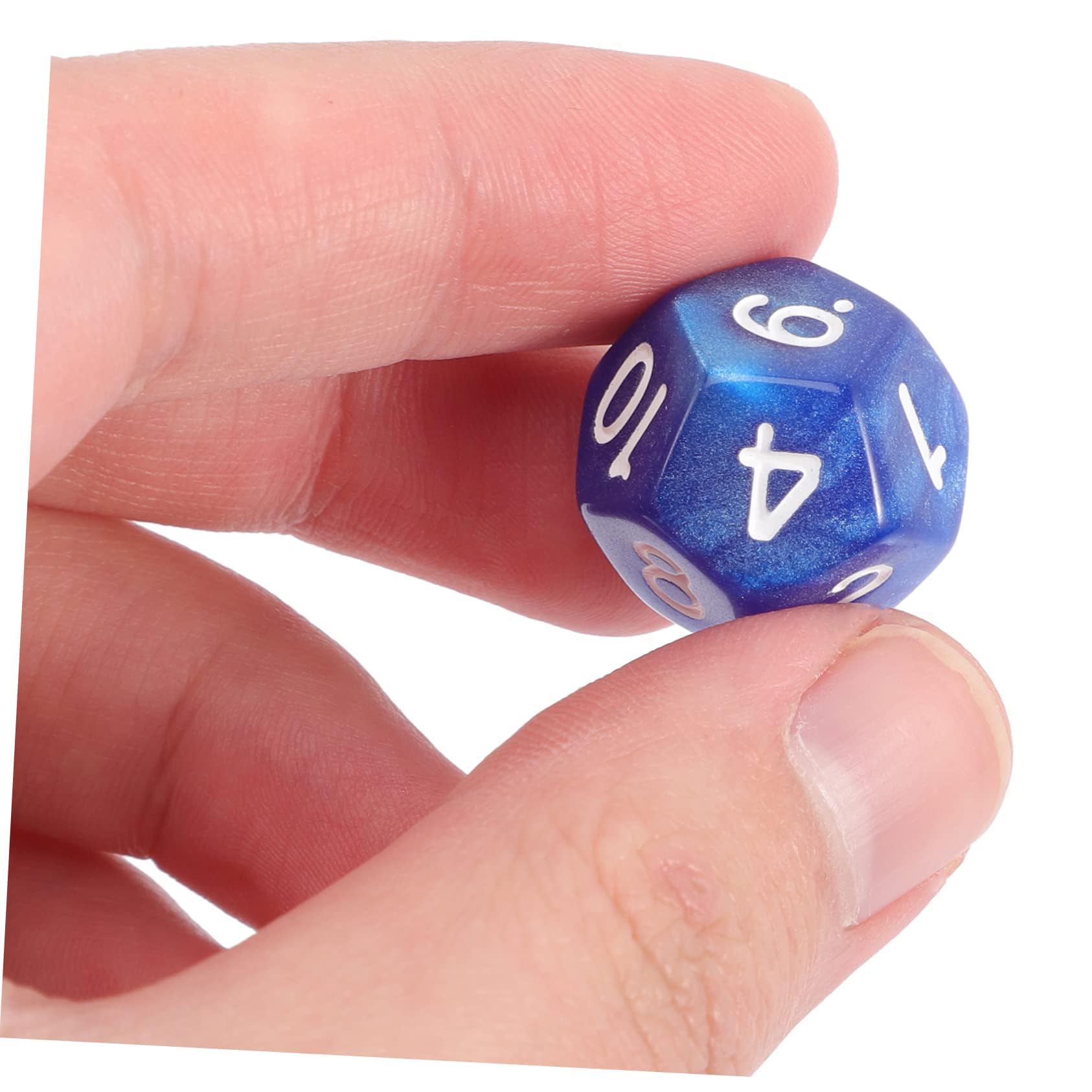 Lot De 10 Dés D12 Transparents Bleus – 12 Faces – Acrylique – Pour D&D, MTG, JDR, Maths – Lecture Facile