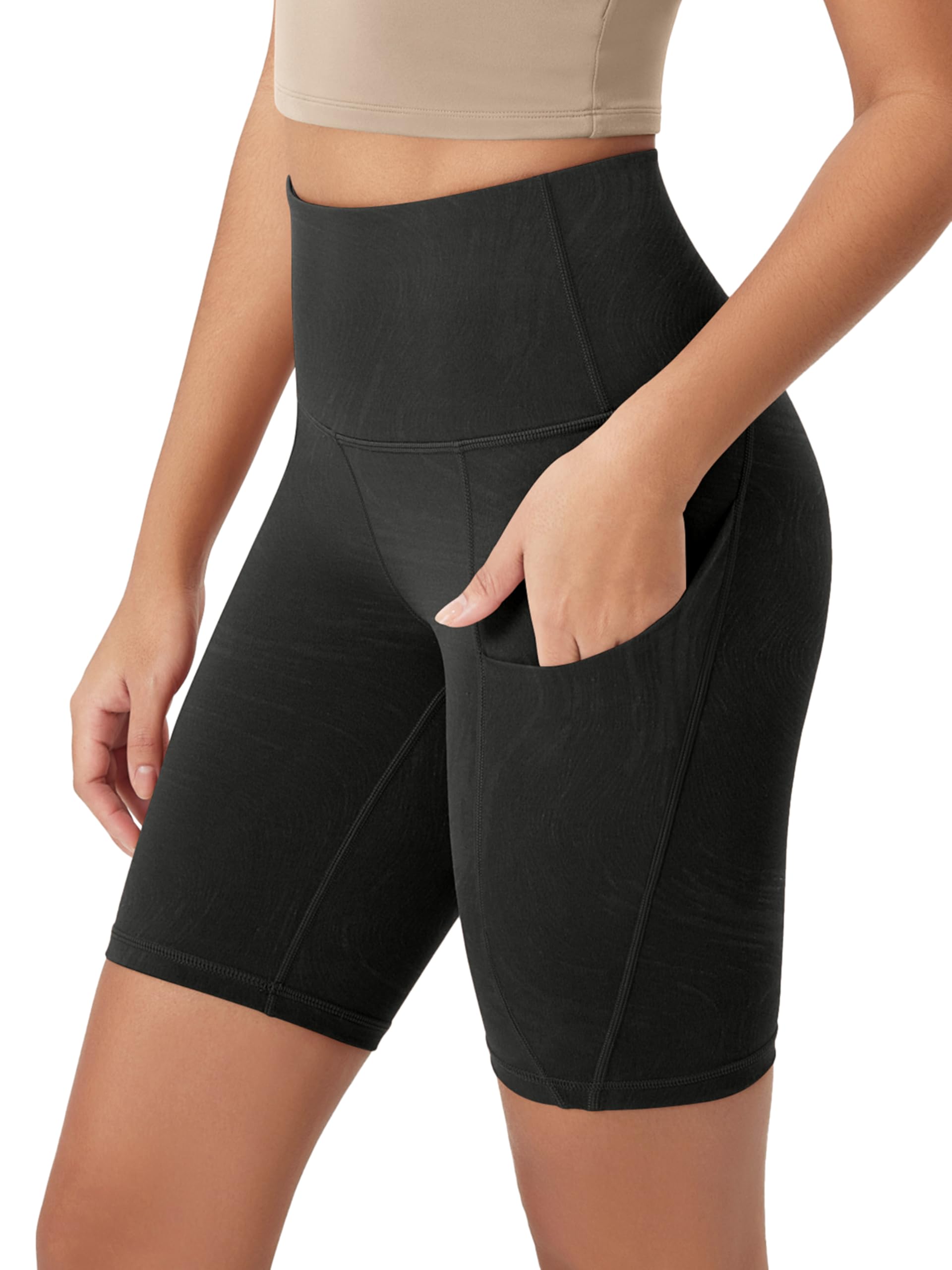 ODODOS Women's Tummy Control Biker Shorts 2.0 with Pockets High Waist Athletic Workout Yoga Shorts-3.5''/ 5"/ 8" / 10" Inseam