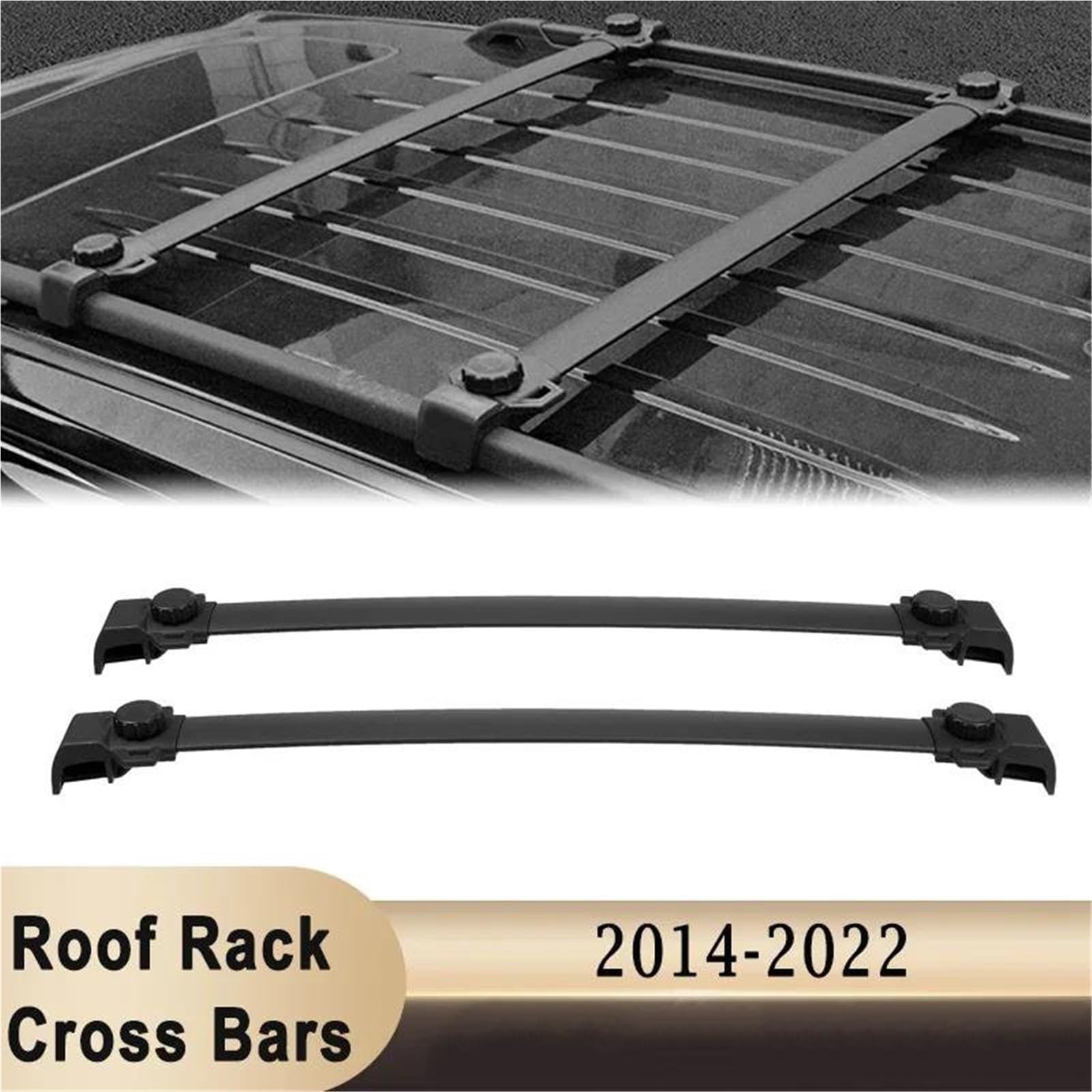Genérico Barras Transversales Portaequipajes Techo Coche Aluminio para Jeep para Renegade 2015-2023 Capacidad Carga 68 Kg