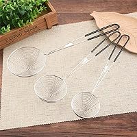 Vista 1 de Vctitil Juego de 3 coladores redondos de acero inoxidable para ollas calientes, cuchara coladora para freír y cocinar, utensilios de cocina, colador