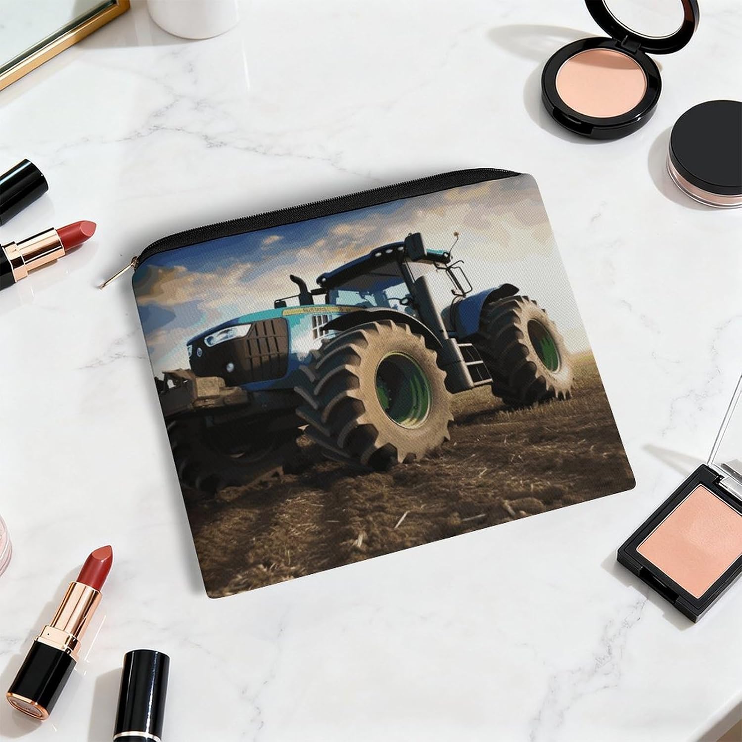 Farm Tractor Makeup Bag Toiletry Bag Cosmetic Bag image 5