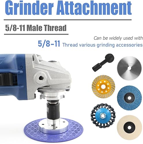 Miniatura 6 de Mesee 2 adaptadores de fijación para amoladora angular M14 hembra a 58 "-11 macho adaptador de rosca herramienta de conversión M14 adaptador de