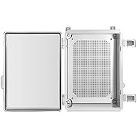 Vista 4 de Waterproof Electrical Junction Box IP67 ABS Plastic Enclosure with Hinged Cover with Mounting Plate, Wall Brackets