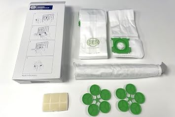 Sebo 5828er Service Box With Sealing Strip For X Series Vacuum With 10 Filter Bags Exhaust Filter Electrostatic Microfilter And Sealing Strip