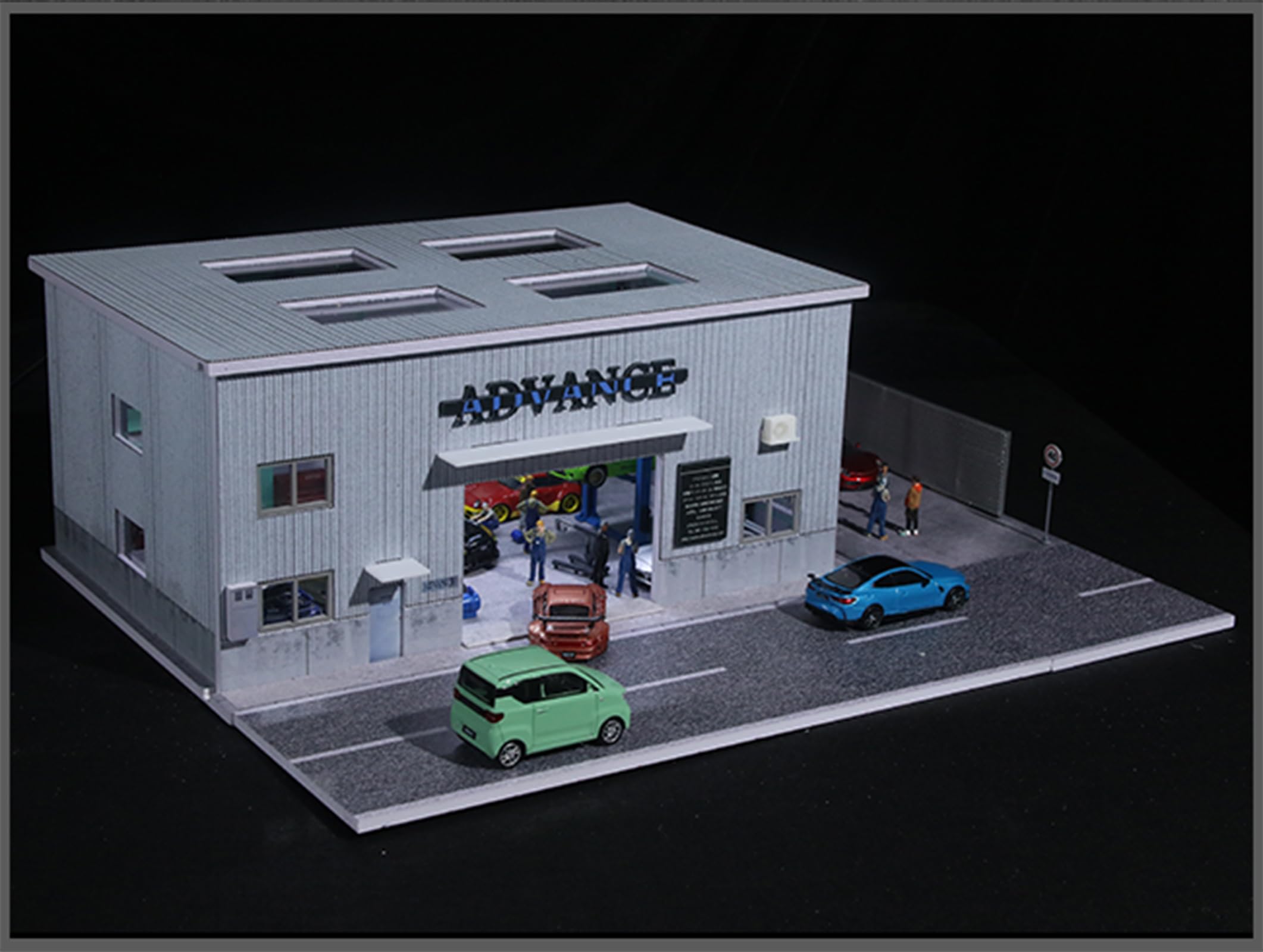 Amazon.co.jp: Bivitre 1/64 ジオラマ ディスプレイケース ガレージ
