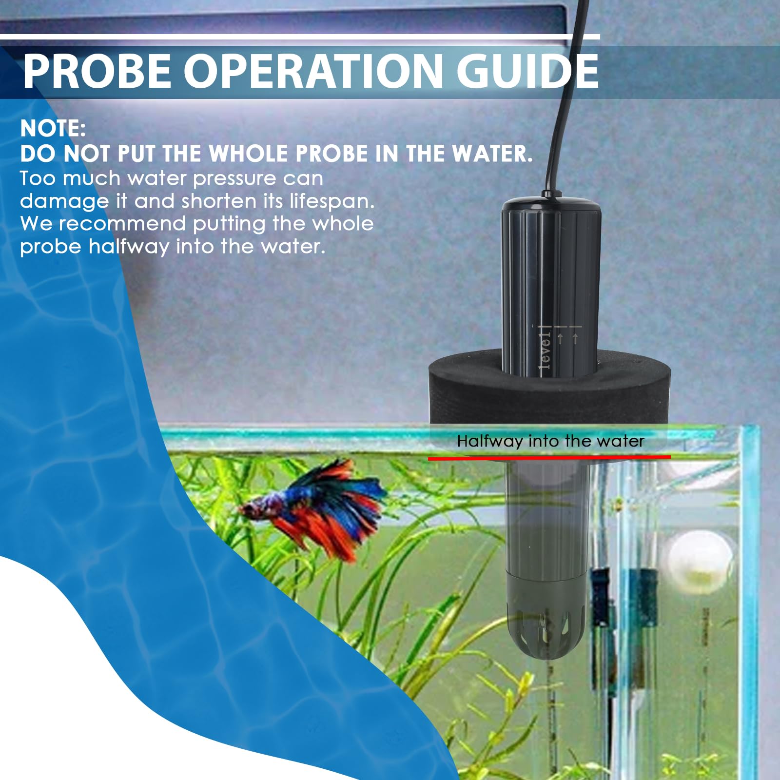 Smarter Wasserqualitätstest Wireless WiFi Multi-Parameter Wasserqualitätsmesser für pH/ORP/TDS/EC/Salinität/SG/Temp Überwachung Echtzeit-Warnungen mit App-Verbindung für Aquarium, Salzwasser Nano