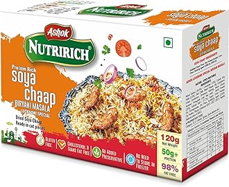 Ashok Nutririch Soya Chaap with Biryani Masala 120g (Pack of 2)