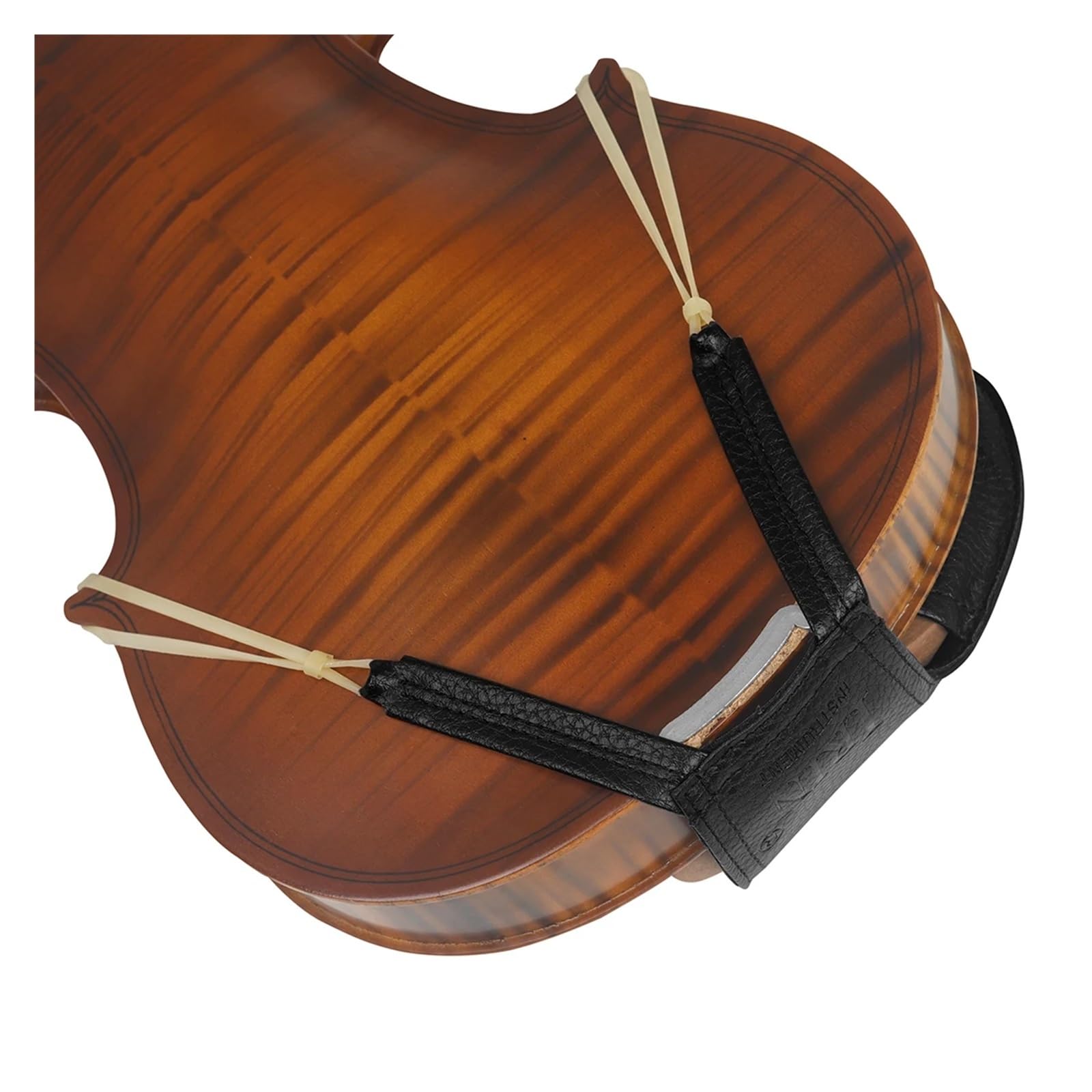 Mentonera para violín Almohadilla de descanso for la barbilla violín hombreras cuero suave for 4/4 3/4 /1/2 1/4 1/8 1/16 accesorios instrumento cuerda(Brown 1-2 1-4)