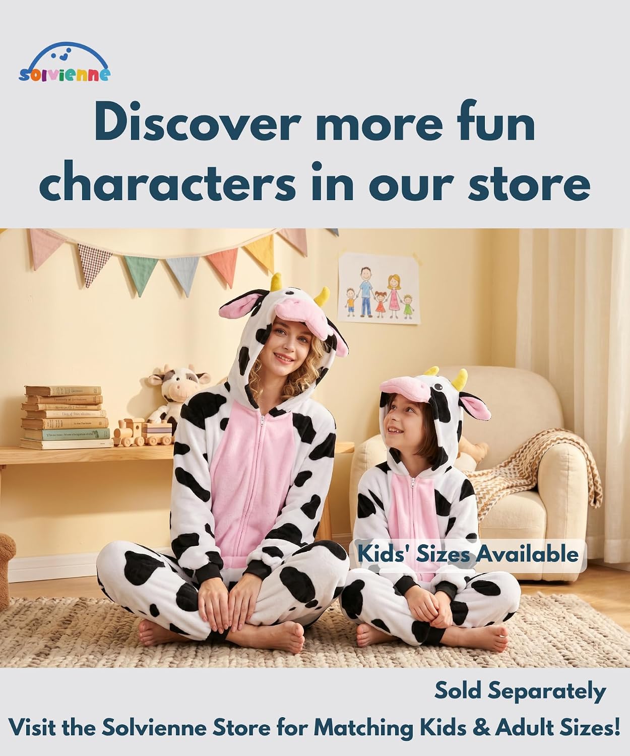 Adult Animal Onesie, Zip Up Flannel Pajamas with Pockets for Men and Women, Halloween Costume Cosplay Loungewear