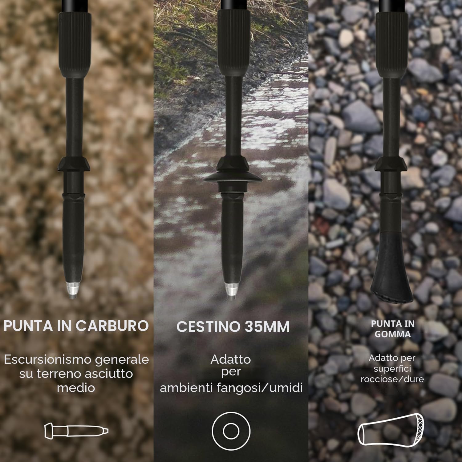 FIZAN Speed Swift Model, Bastoncini da Escursionismo e Nordic Walking Unisex Adulto