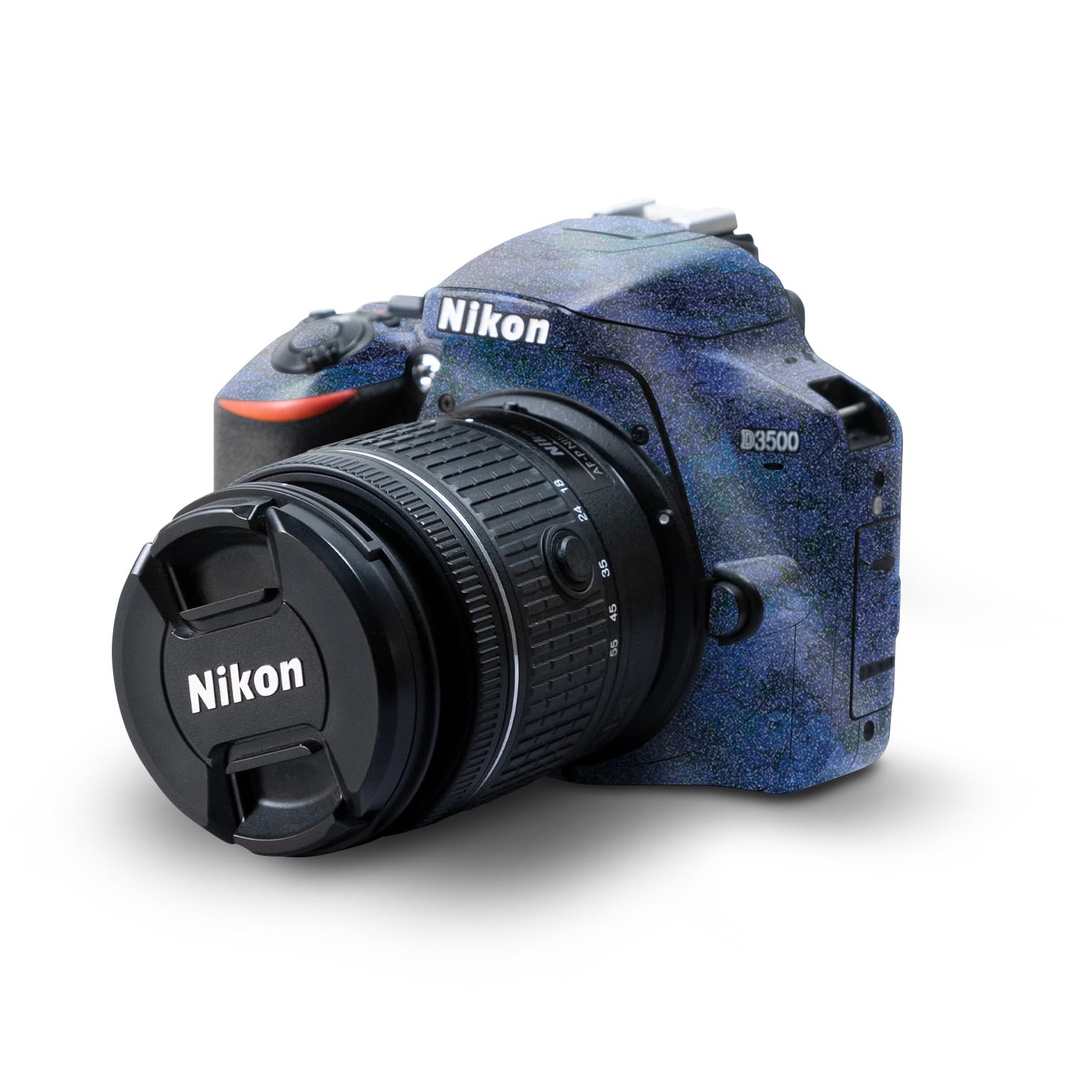 Glossy Glitter Skin Compatible with Nikon D3500 Camera - Blue Ice - Premium 3M Vinyl Protective Wrap Decal Cover - Easy to Apply | Crafted in The USA by MightySkins
