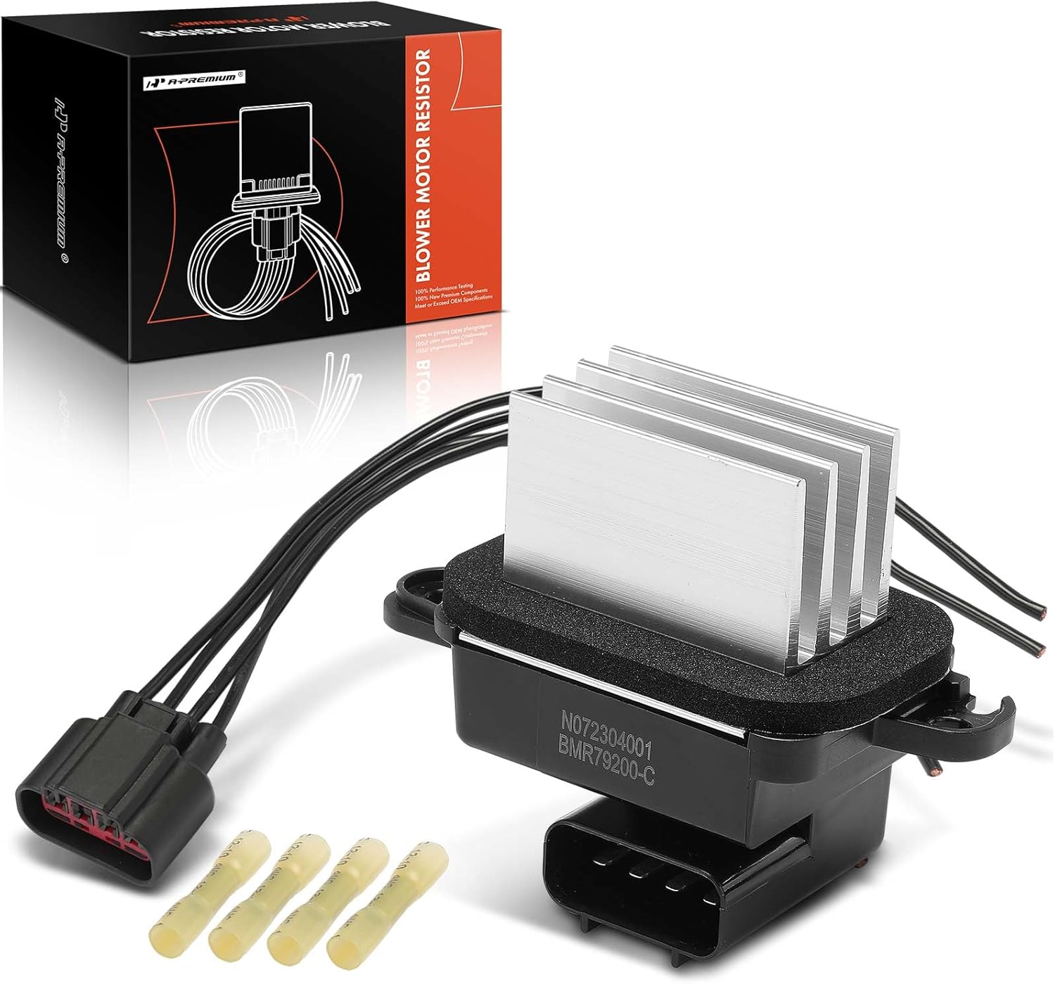 A-Premium Automatic HVAC Blower Motor Resistor Compatible with Nissan Frontier, TITAN, Pathfinder, Xterra, Armada, Quest, Pathfinder Armada & INFINITI QX56 & Suzuki Equator, with Wire Harness