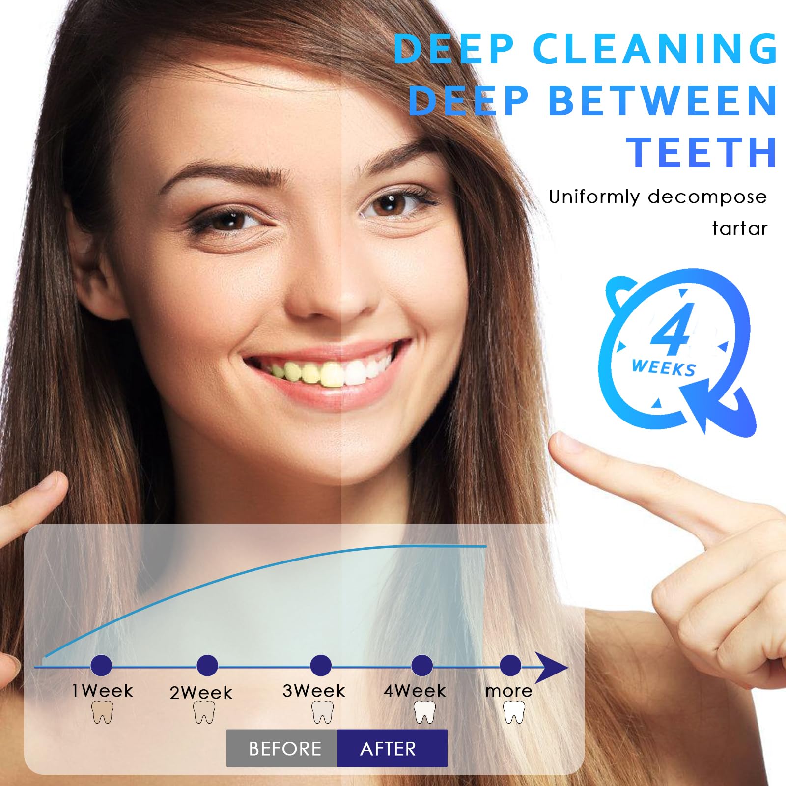 Polvere sbiancante per denti,50g agente sbiancante dei denti,olvere sbiancamento denti professionale,Usato per Sbiancare e pulizia dei denti e Alito Fresco