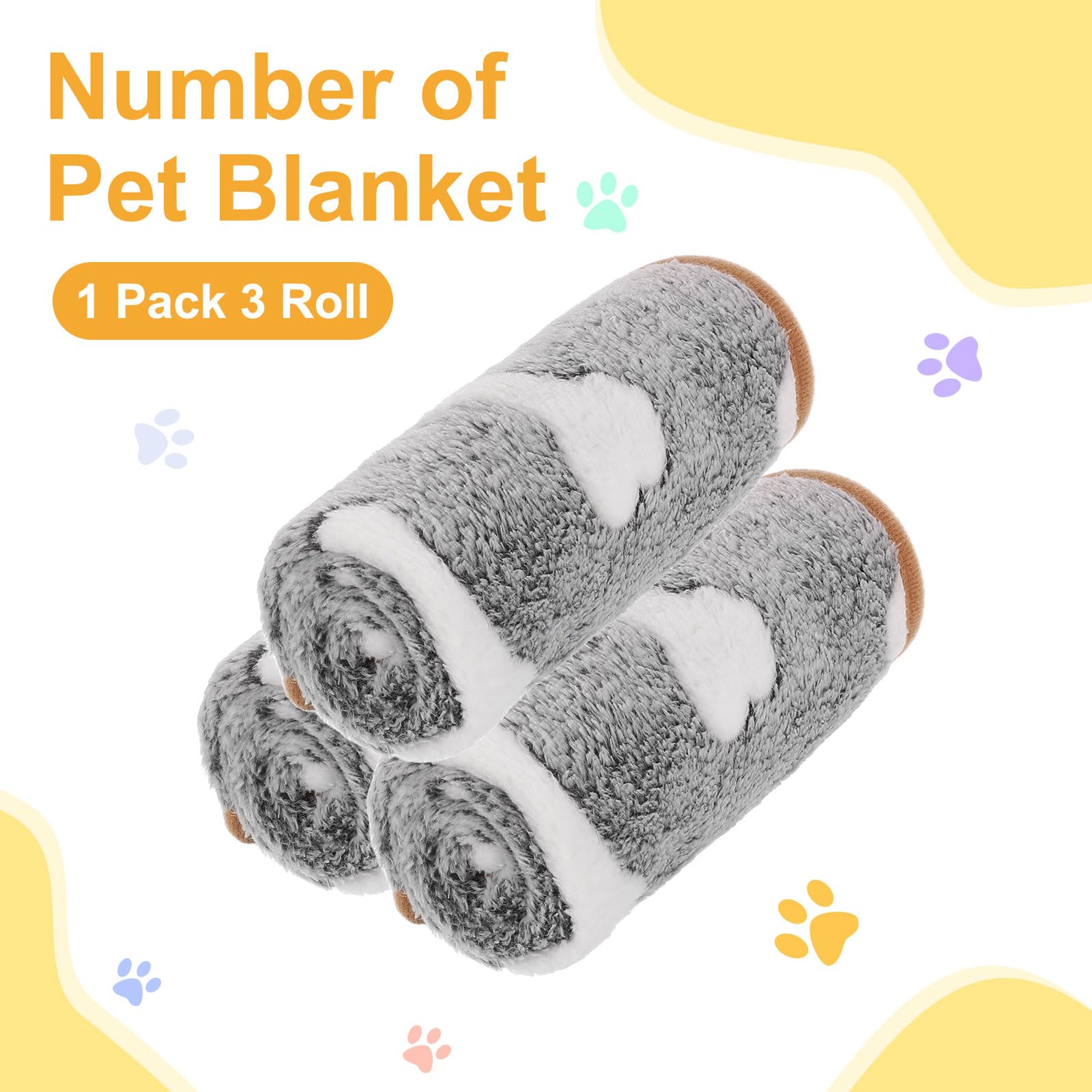 sourcing map Lot de 3 couvertures pour animal de compagnie – Couverture en flanelle douce et moelleuse – Couverture résistante aux rayures pour meubles – 76,2 x 106,7 cm, gris, 1 lot de 3