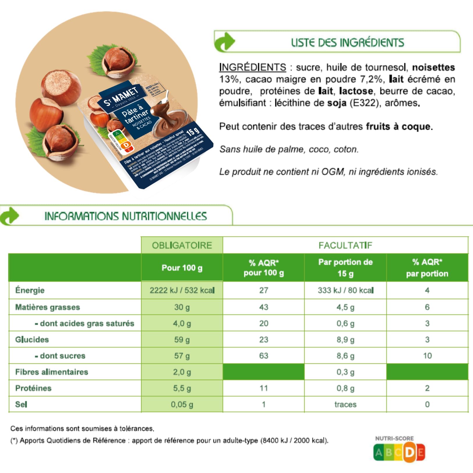 St MAMET/LUNE DE MIEL | 80 barquettes individuelles de Pâte à Tartiner, Confiture de Fraise & Abricot et Miel | Pour varier les plaisirs au petit-déjeuner