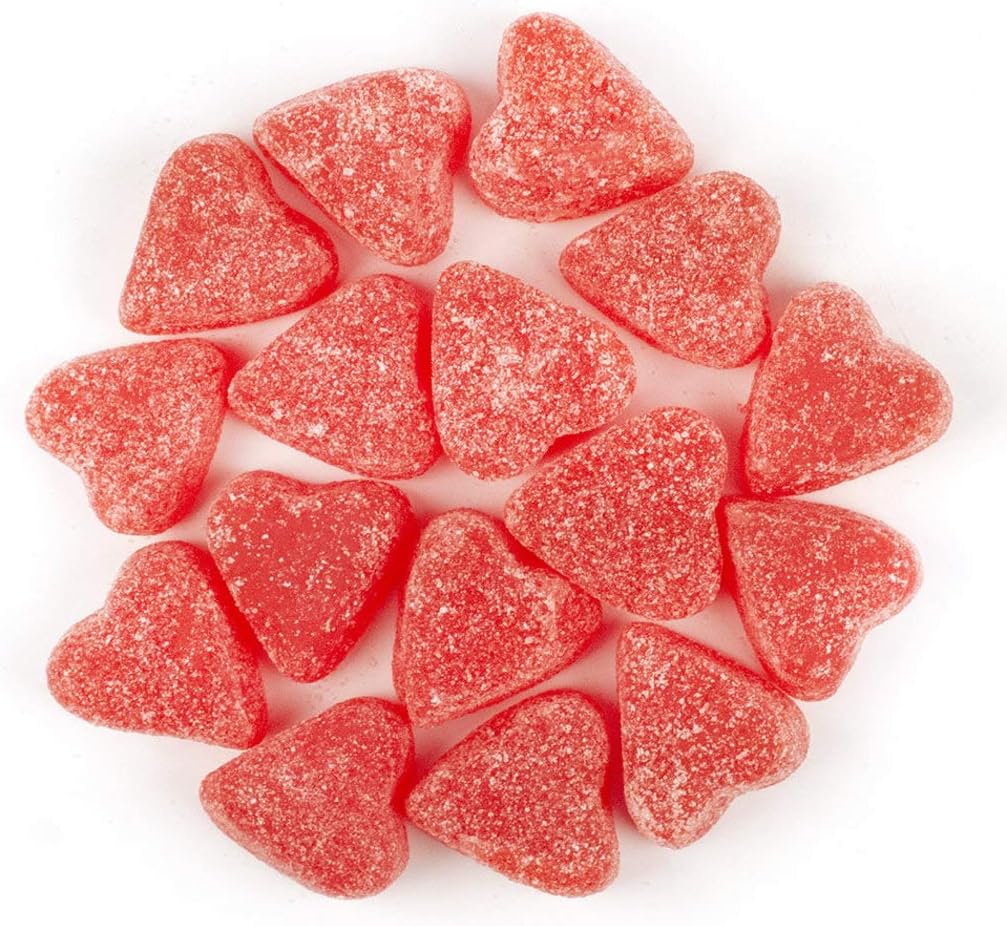 Cherry Jelly Hearts 1.5lb Tub