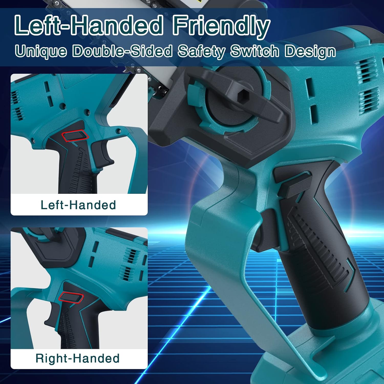 HAJACK Mini Chainsaw 6-Inch, Electric Cordless Chainsaw with 2 Batteries & 2 Chains, Power Battery Chain Saws, Portable Handheld Chainsaw for Tree Trimming & Wood Cutting, Small Rechargeable Chain Saw : Patio, Lawn & Garden