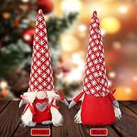 Vista 3 de CERAYOU Tope decorativo de puerta de Papá Noel, protector de pared de tela resistente, adornos de gnomos de Navidad para decoración del hogar