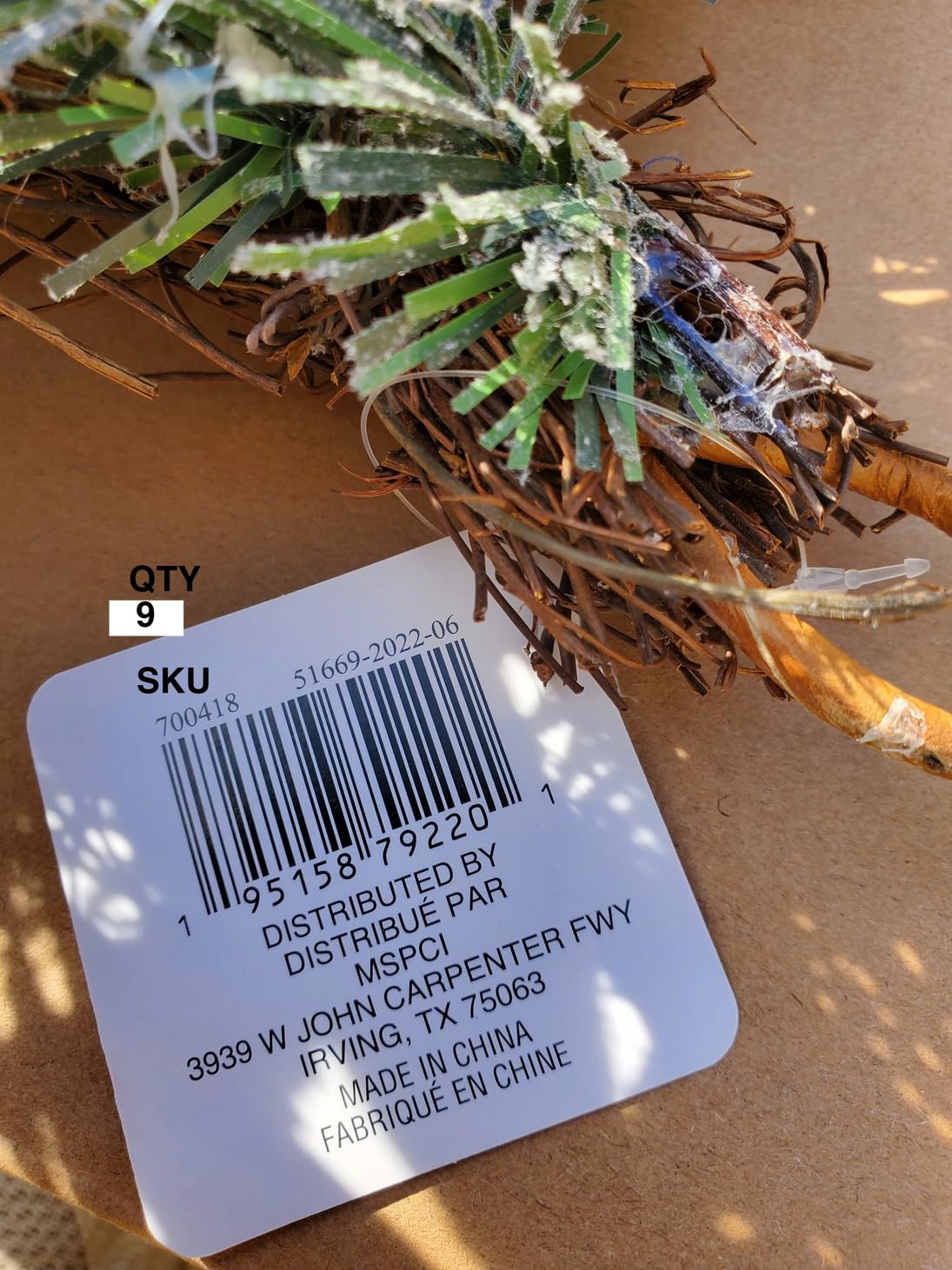 Ashland ICY Greenery with Snowflake Teardrop Christmas