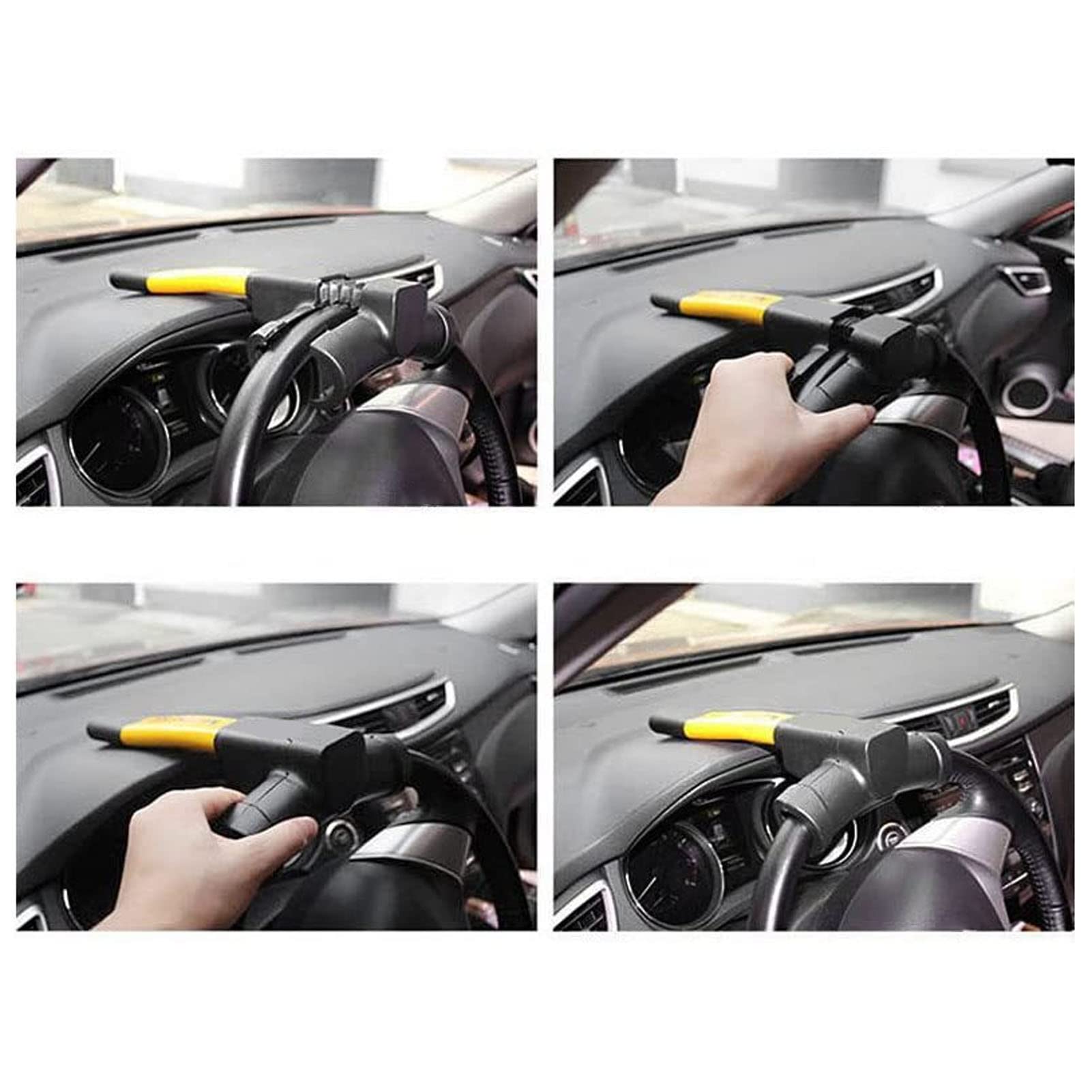 Verrou de sécurité antivol universel portable pour volant de voiture avec 2 clés pour voiture, camion, van, SUV