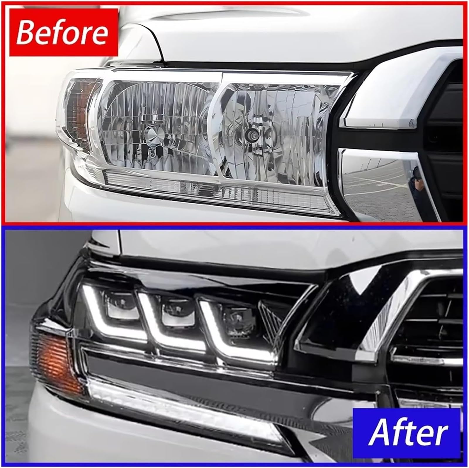 Autoscheinwerfer Scheinwerfer Montage für Toyota Für Land Für Cruiser 2016-2019 Auto Front Lampen