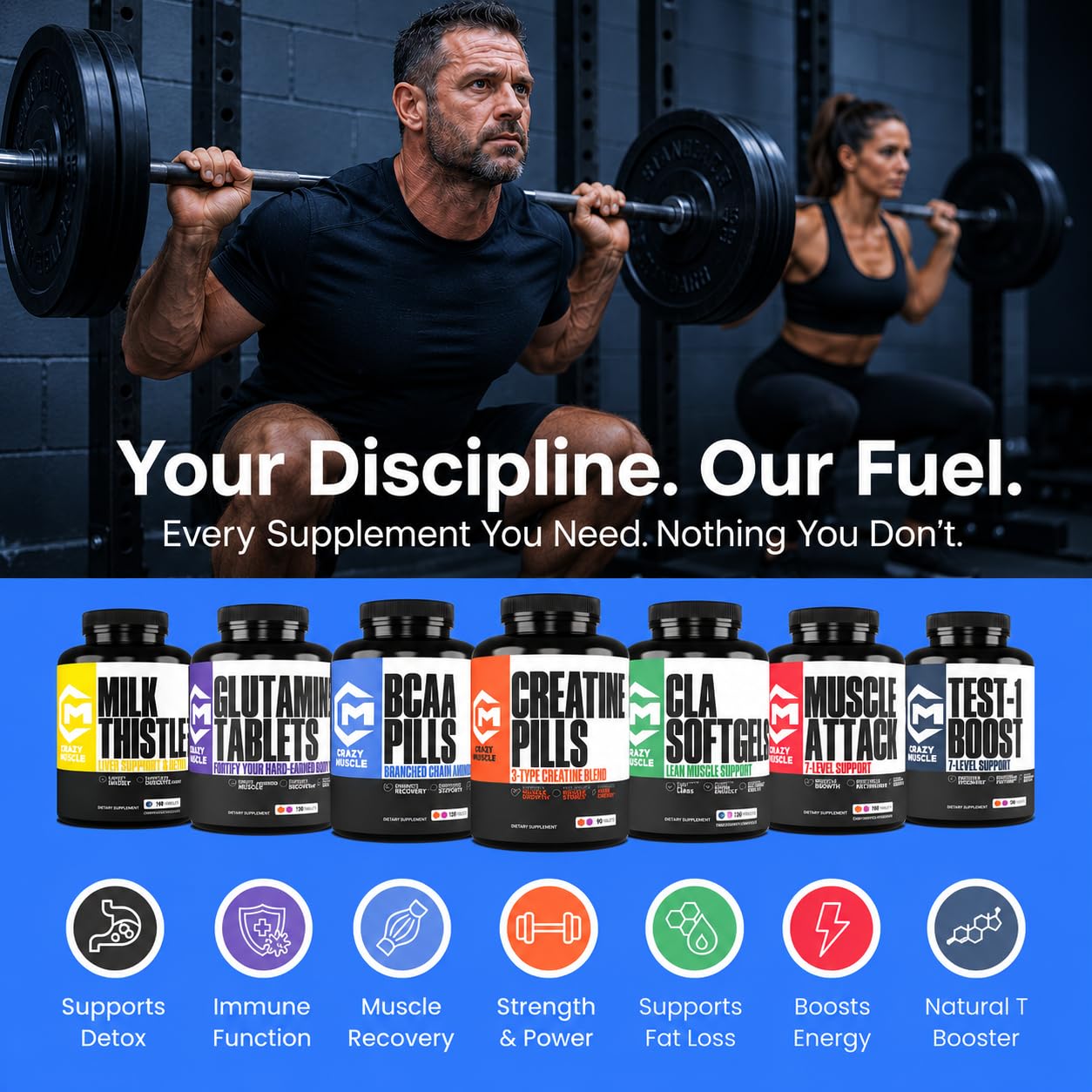 3000mg BCAA Pills | 2:1:1 Branched-Chain Amino Acids, 120 Tablets — Amazon image 6