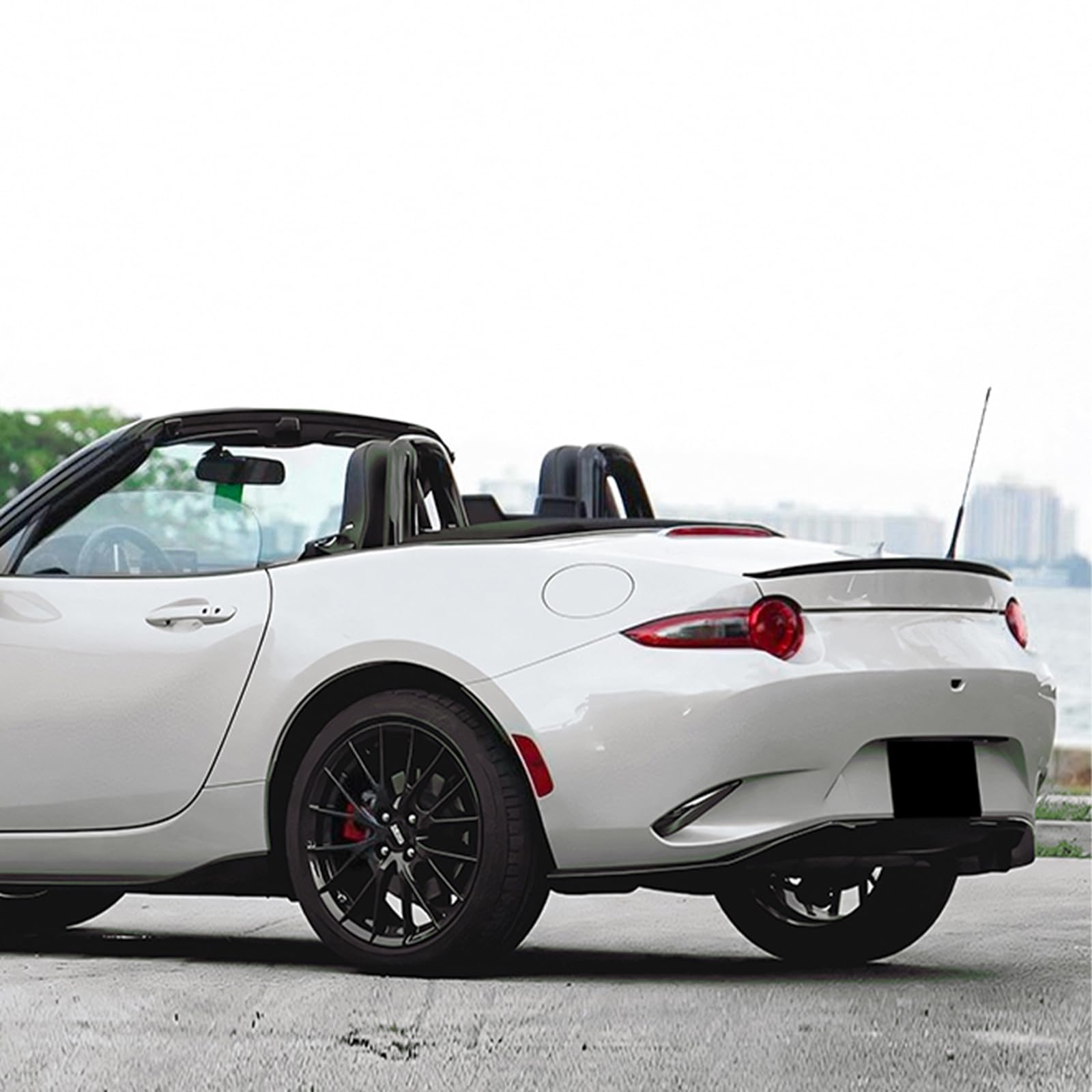 Alerón Trasero para Maletero para Mazda MX-5 Miata ND 2016-2025 Aspecto de Fibra de Carbono Negro Brillante