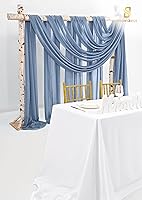 Vista 209 de Tela para envolver arco de boda, 4 paneles de 28 x 20 pies, cortinas de arco de boda rosa para ceremonia, cortinas de tela de gasa para cenador