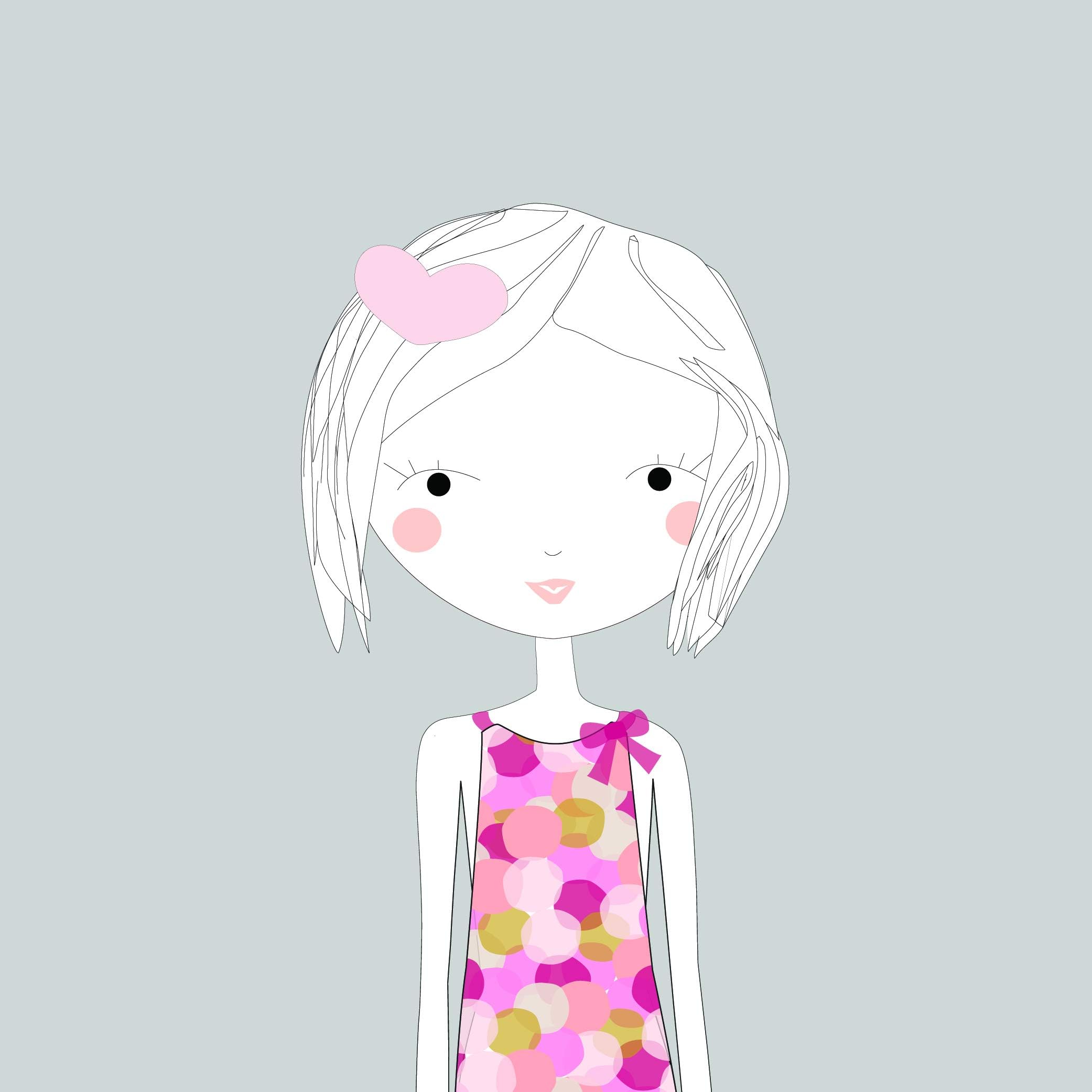 Via Cacao Hair Clip Carousel Brown & Green Floral Set