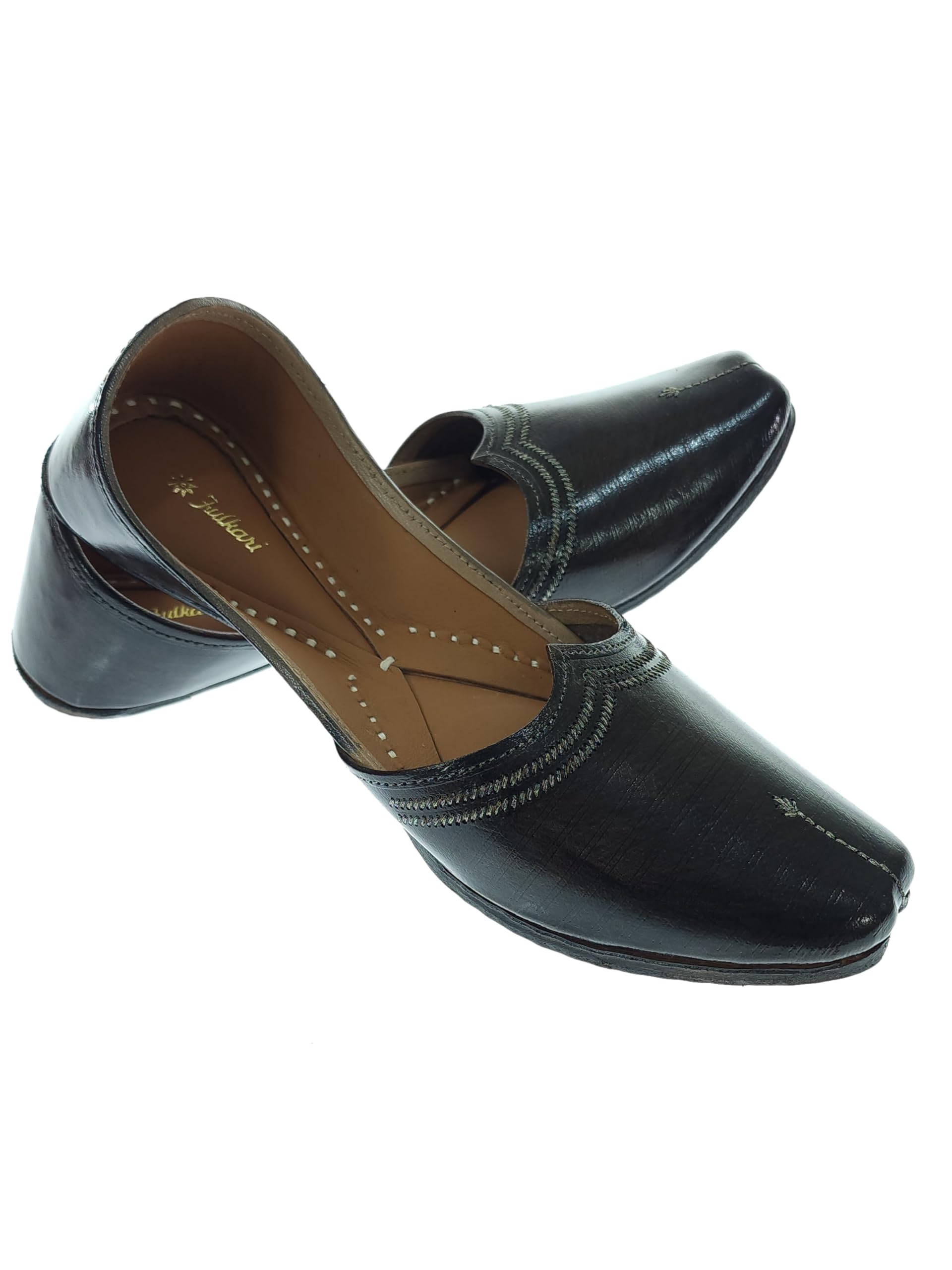 fulkari Men Plain Line Genuine Soft Leather Casual Jutis | Bite and Pinch Free Jutti | Punjabi Dailywear Flats Juttis | Man Office wear Flat Mojari Ethnic Shoe Jutti |-picture-38