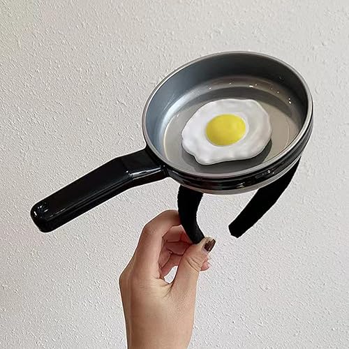 Miniatura 5 de TOPINCN Divertida diadema con forma de cacerola para mujer, diadema de spa facial para maquillaje, diadema de lavado de cara, diadema de alta