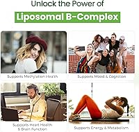 Vista 7 de Complejo B liposomal para B12 metilado de alta absorción, L-metifolato (5-MTHF), vitaminas B activas completas con colina inositol-energía