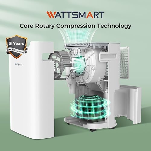 Miniatura 3 de Deshumidificador de 4,500 pies cuadrados para sótano con manguera de drenaje, deshumidificadores de 50 pintas para el hogar con 3 modos, control