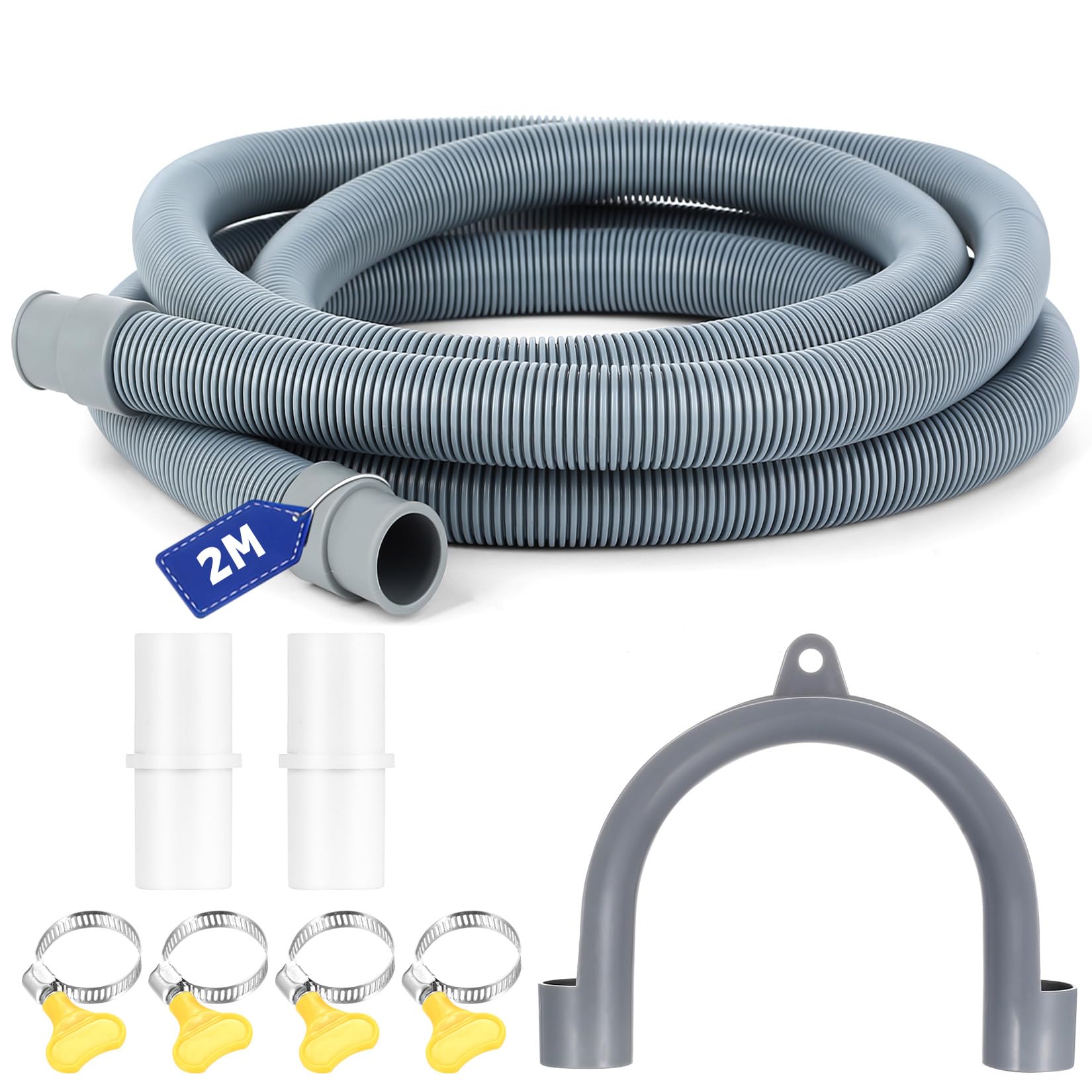 Przedłużka węża spustowego do pralki, pralki, suszarki bębnowej, 2 m x 20 mm