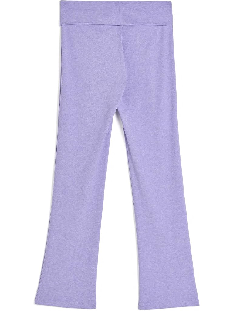 Purple adidas Folded Waistband Kick Flare Pants (Big Kid)