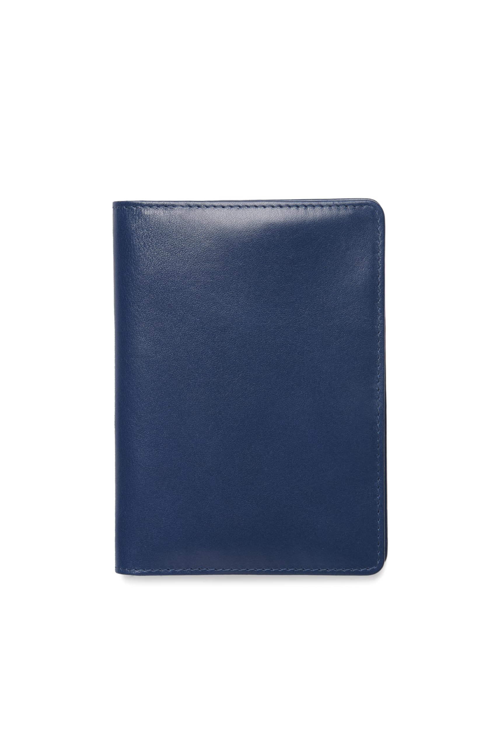 Theodore Porta passaporto in pelle, Blu, Pieghevole e compatto