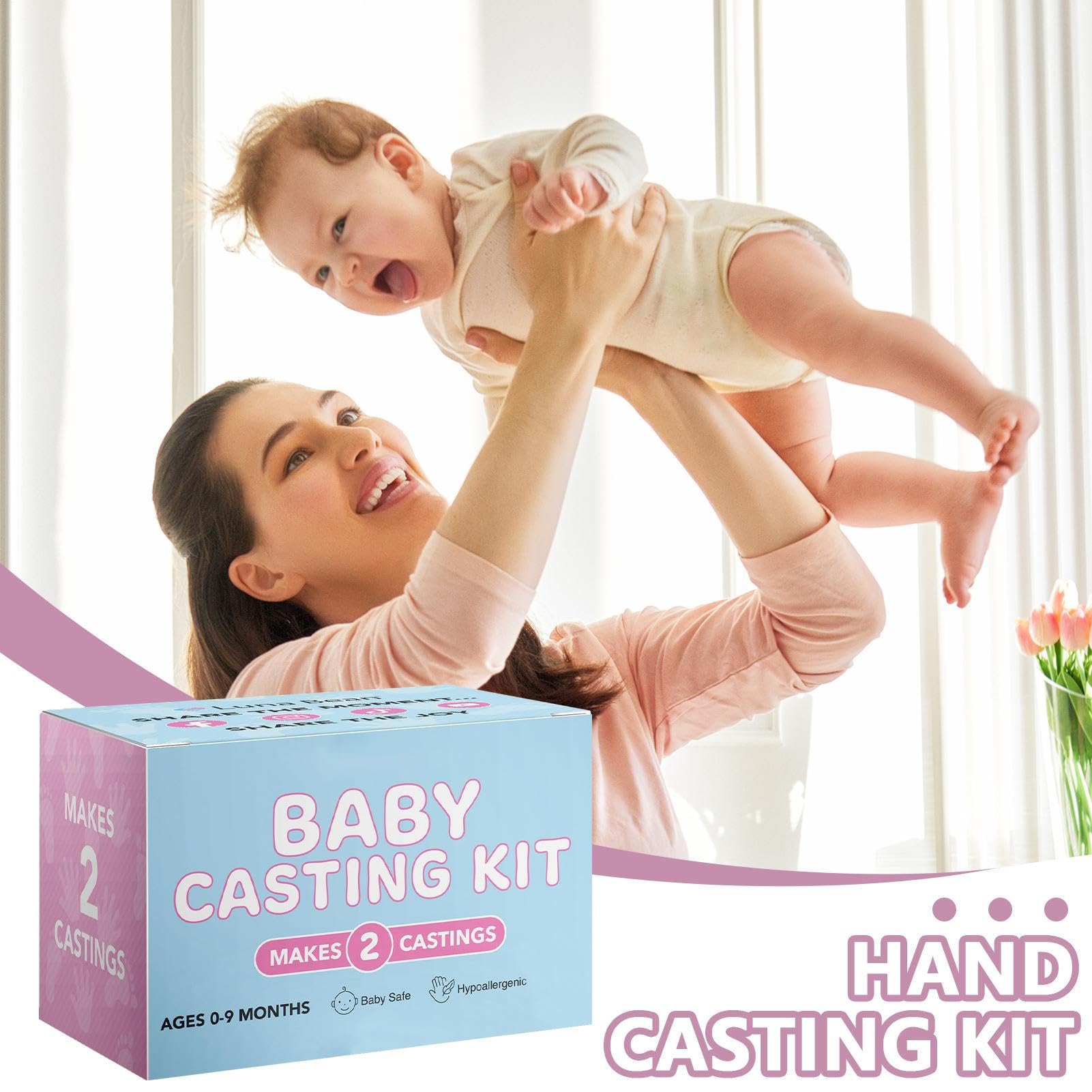 Kit Per Calco 3D Del Bebè Kit Per Impronte Del Piede Del Bambino | Footprint Molding Set for Christmas First Birthday Commemoration